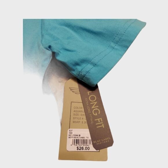 Blac Label New with tags tee Size 8 Teal and blac - Picture 6 of 7